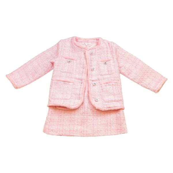 Pink Houndstooth Dress